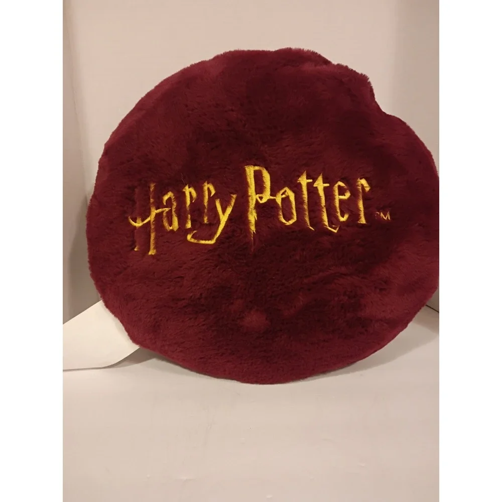 Harry Potter Platform 9 3/4 Round Plush Pillow Hogwarts Express Miniso Burgundy